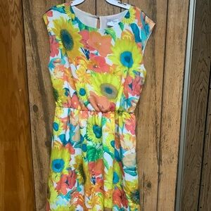 J Taylor Flower Dress Sz 8
